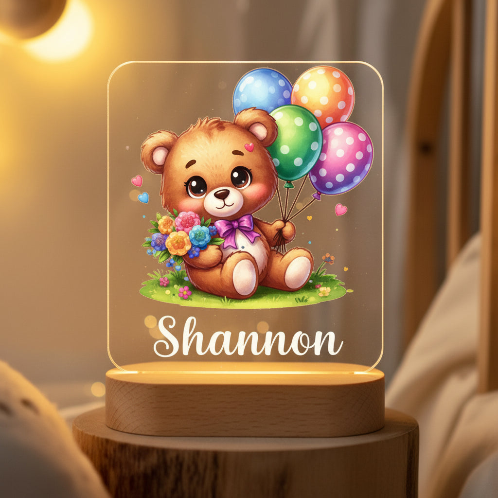 Veilleuse personnalisée pour bébé et enfant – Lampe prénom pour chambre de bébé, décoration de chambre de nouveau-né, cadeau lumineux pour la maison.