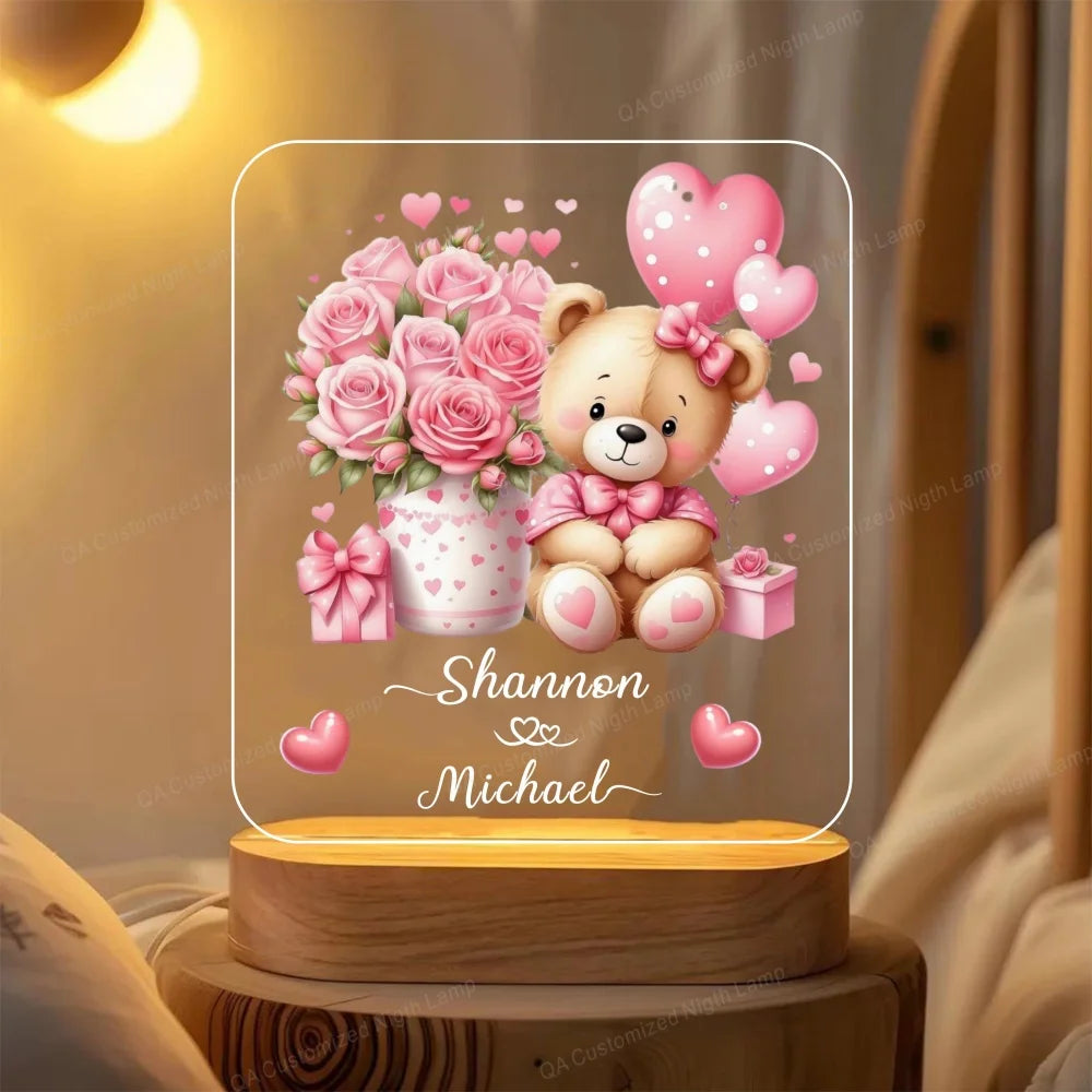 Veilleuse personnalisée pour bébé et enfant – Lampe prénom pour chambre de bébé, décoration de chambre de nouveau-né, cadeau lumineux pour la maison.