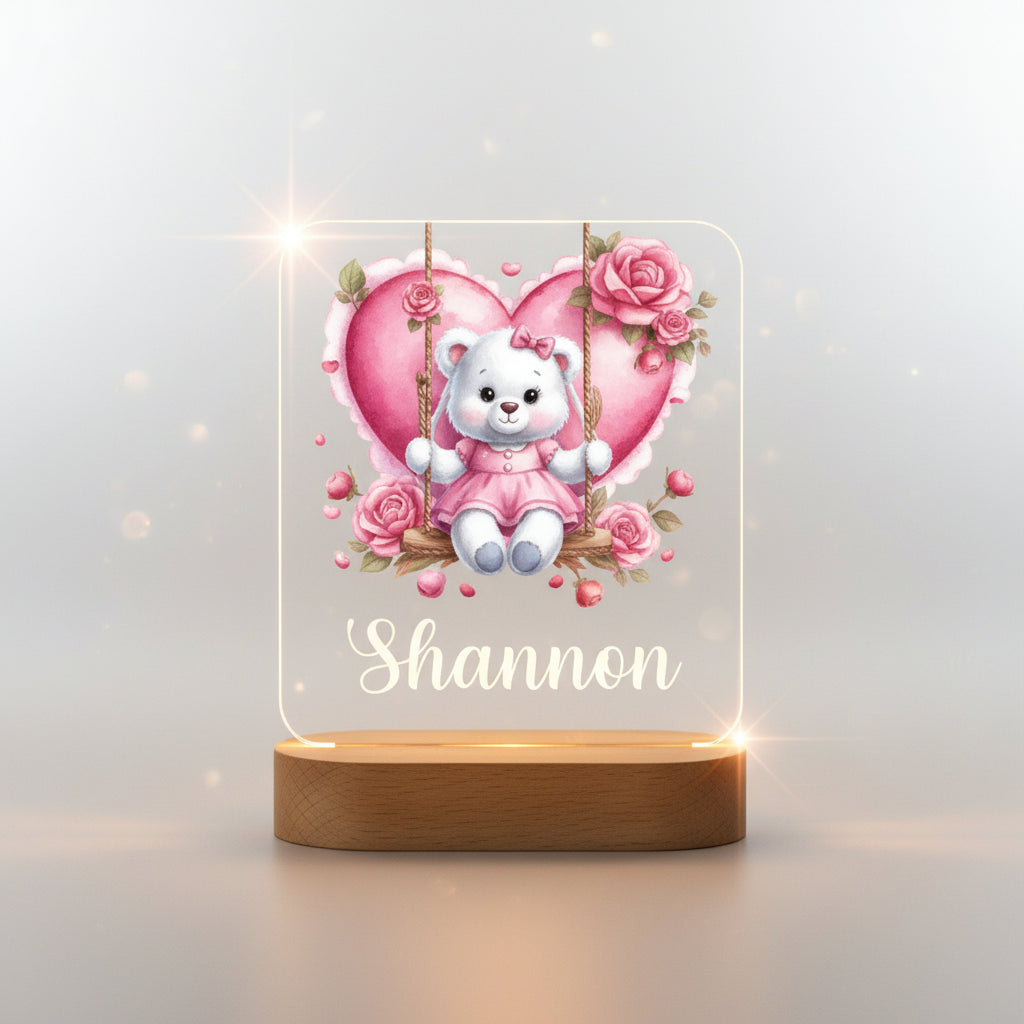 Veilleuse personnalisée pour bébé et enfant – Lampe prénom pour chambre de bébé, décoration de chambre de nouveau-né, cadeau lumineux pour la maison.