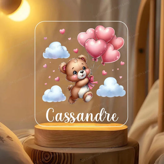 Veilleuse personnalisée pour bébé et enfant – Lampe prénom pour chambre de bébé, décoration de chambre de nouveau-né, cadeau lumineux pour la maison.