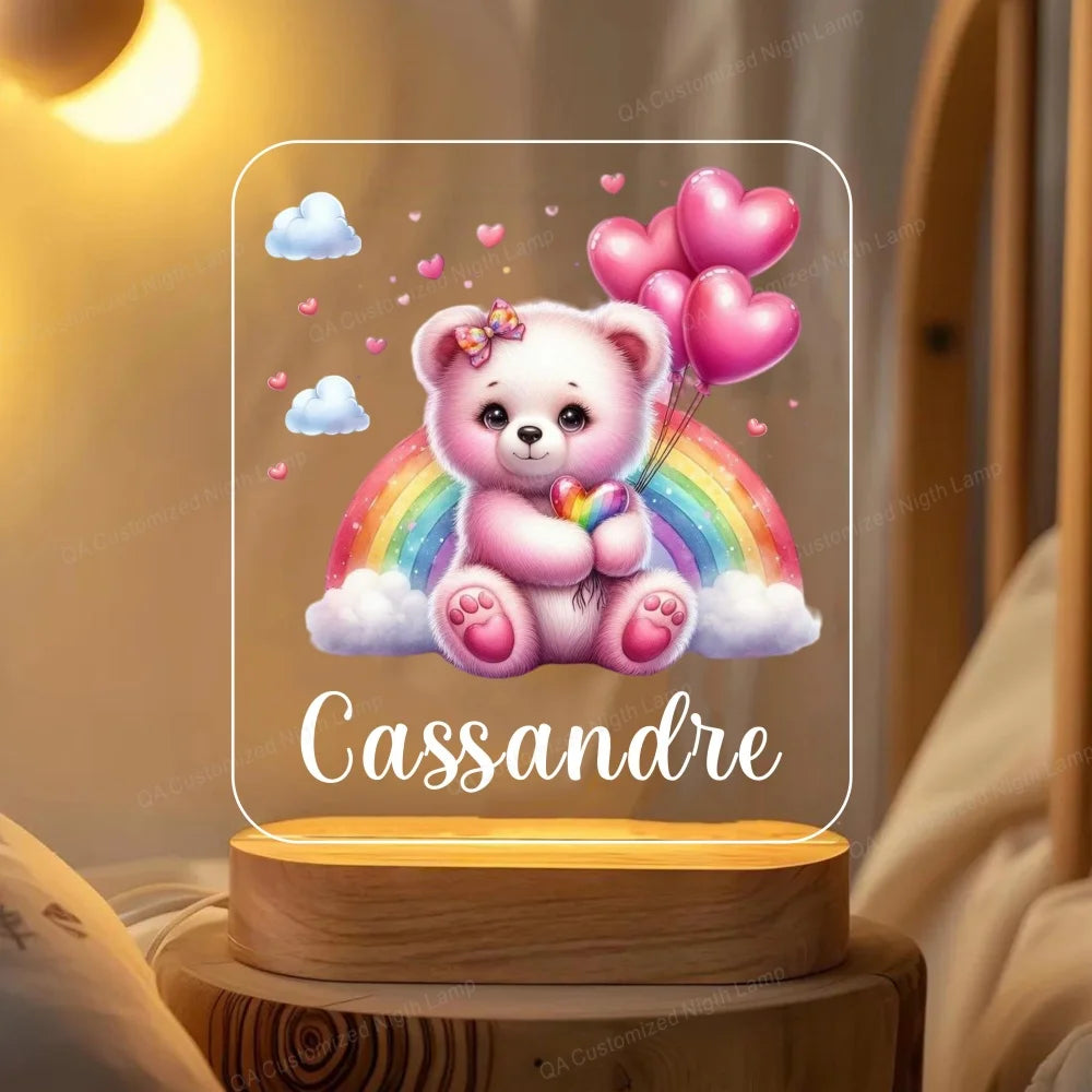 Veilleuse personnalisée pour bébé et enfant – Lampe prénom pour chambre de bébé, décoration de chambre de nouveau-né, cadeau lumineux pour la maison.