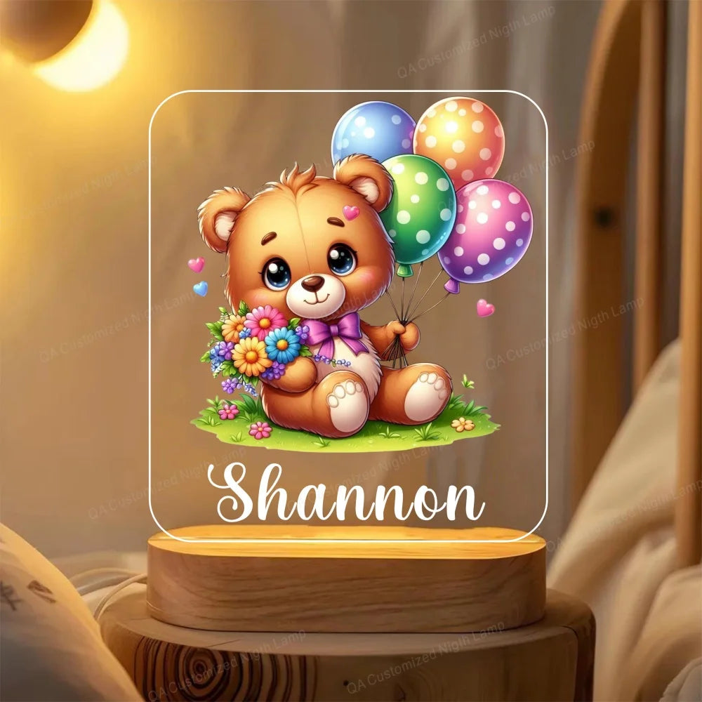 Veilleuse personnalisée pour bébé et enfant – Lampe prénom pour chambre de bébé, décoration de chambre de nouveau-né, cadeau lumineux pour la maison.