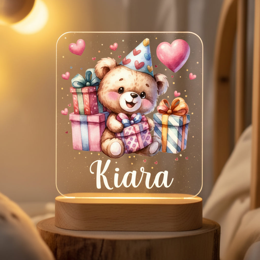 Veilleuse personnalisée pour bébé et enfant – Lampe prénom pour chambre de bébé, décoration de chambre de nouveau-né, cadeau lumineux pour la maison.
